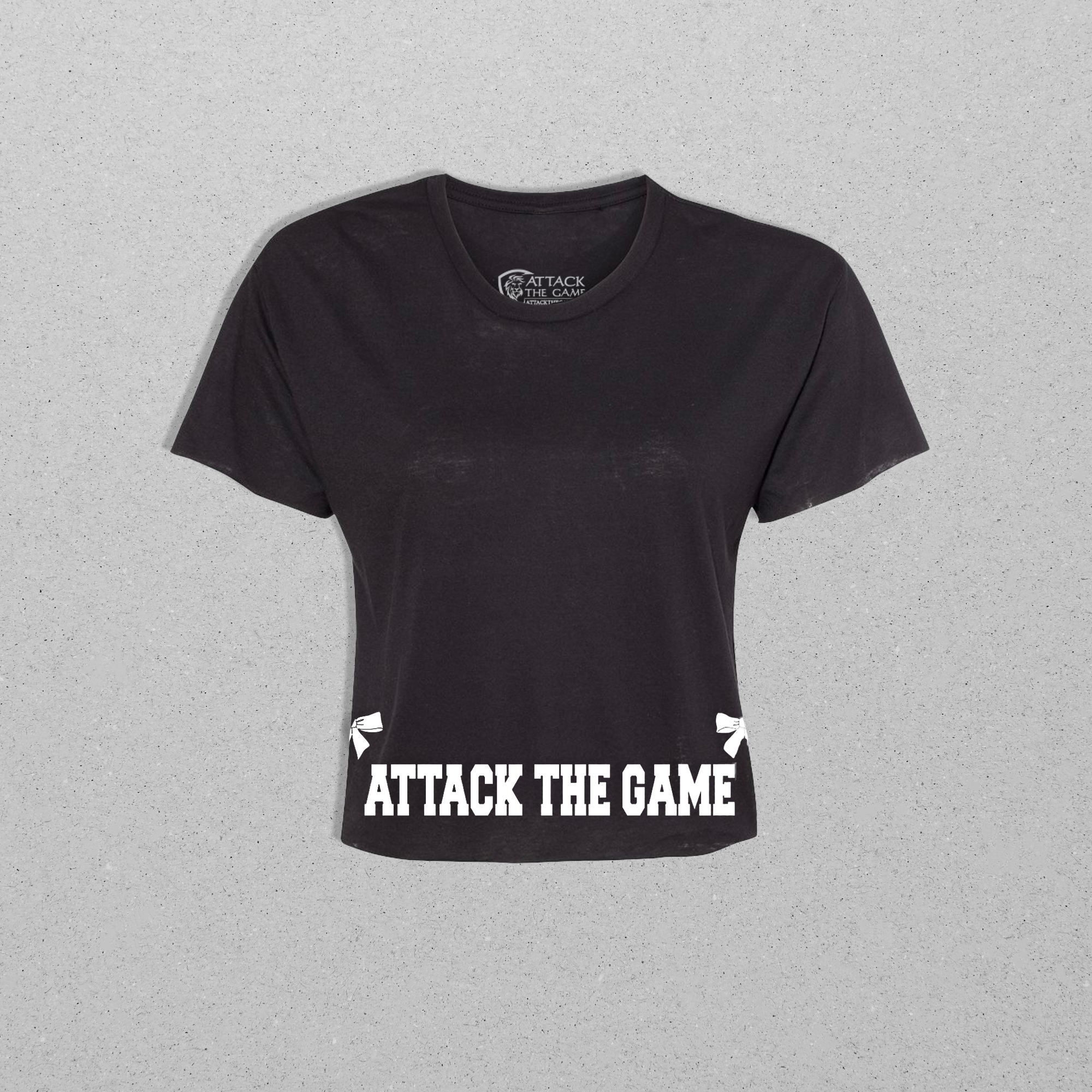Attack The Game - Black Power Bow Crop Tee